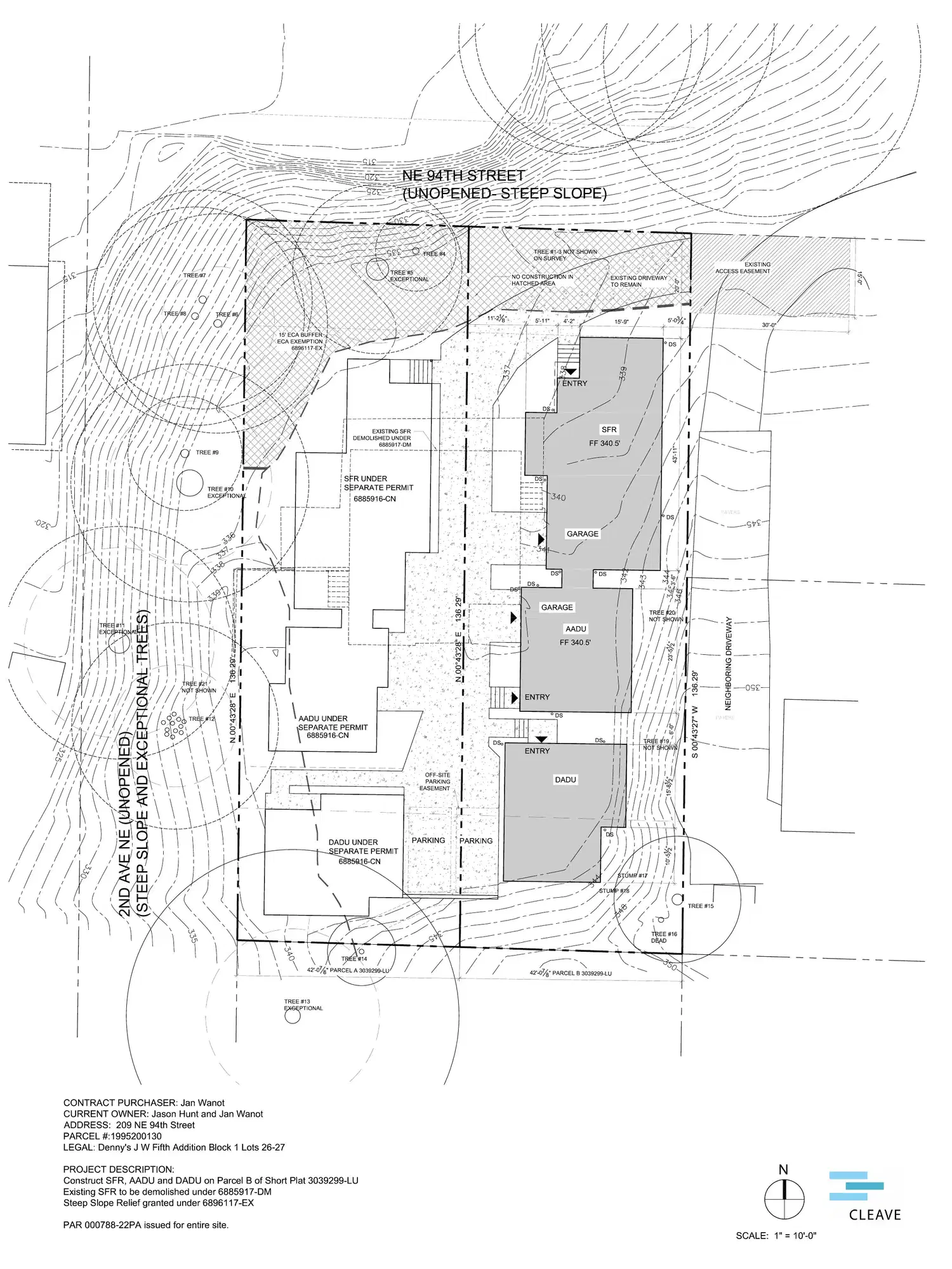 Site plan for 209 NE 94th St
