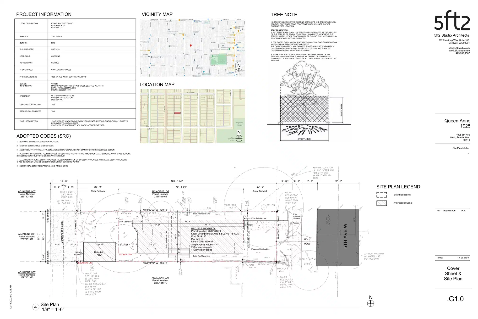 Site plan for 1925 5th Ave W