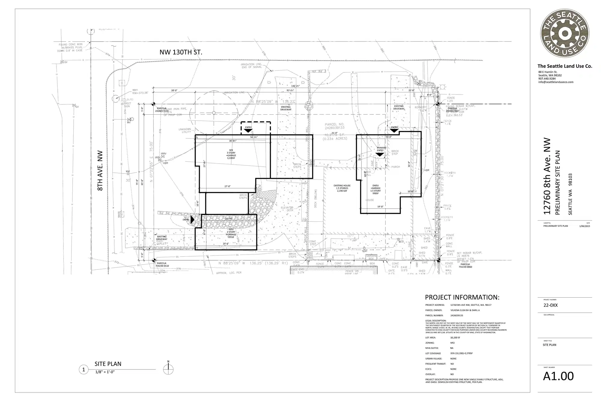 Site plan for 721 NW 130th St