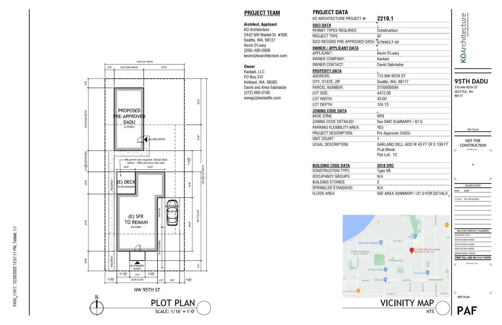 Site plan for 712 NW 95th St
