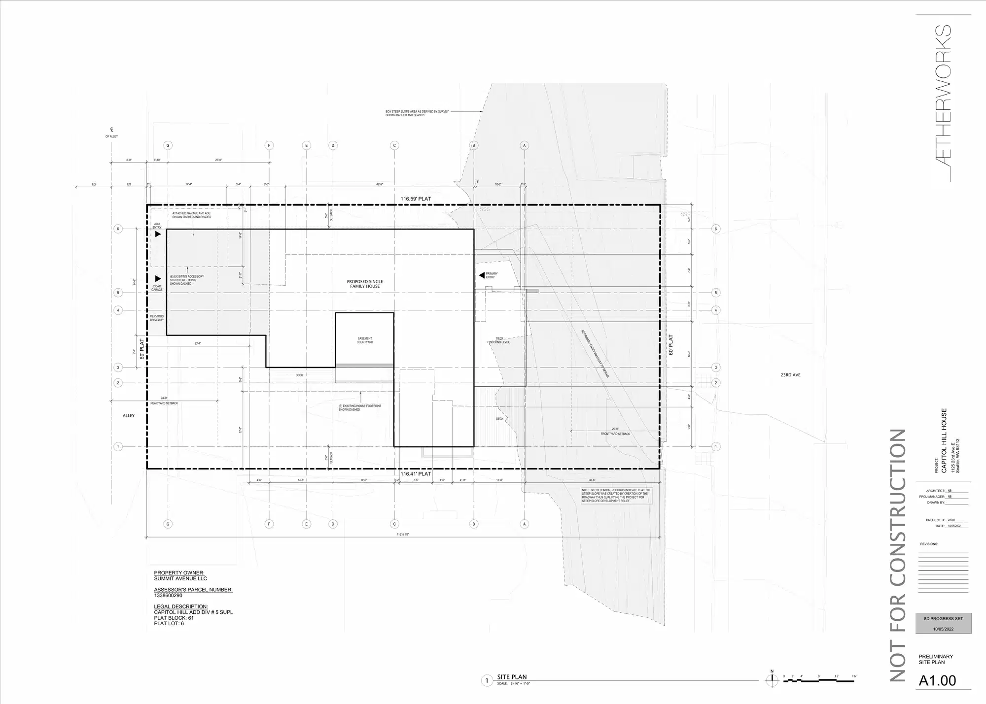 Site plan for 1125 B 23rd Ave E