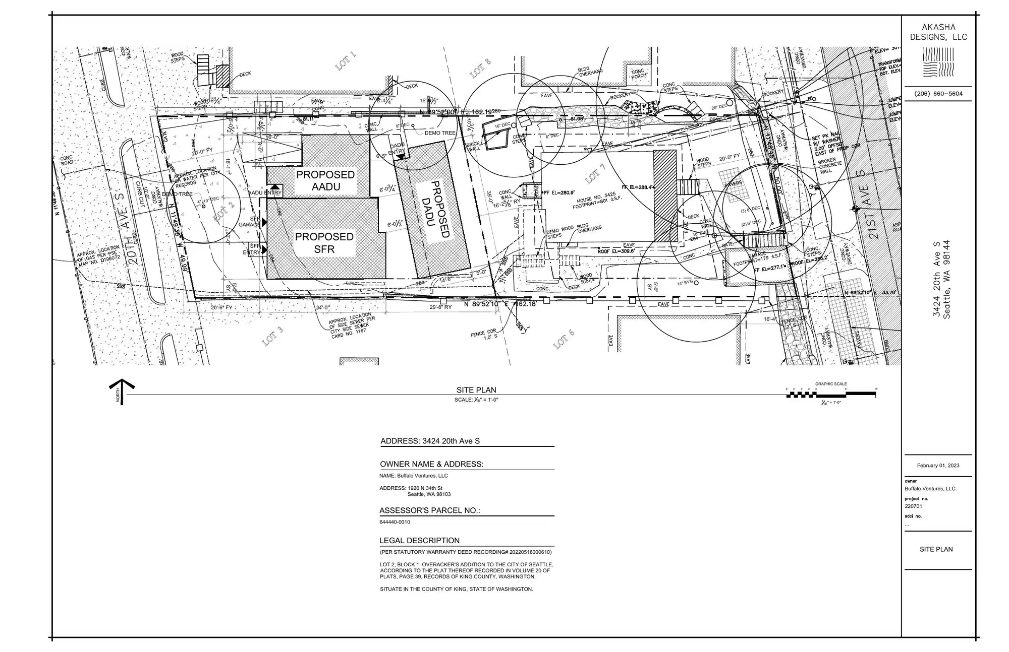 Site plan for 3424 20th Ave S