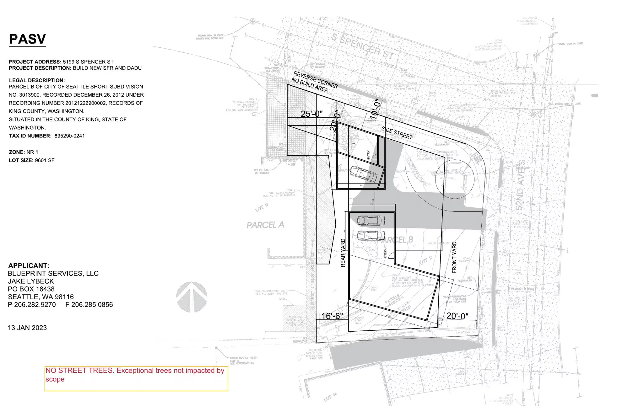Site plan for 6203 52nd Ave S