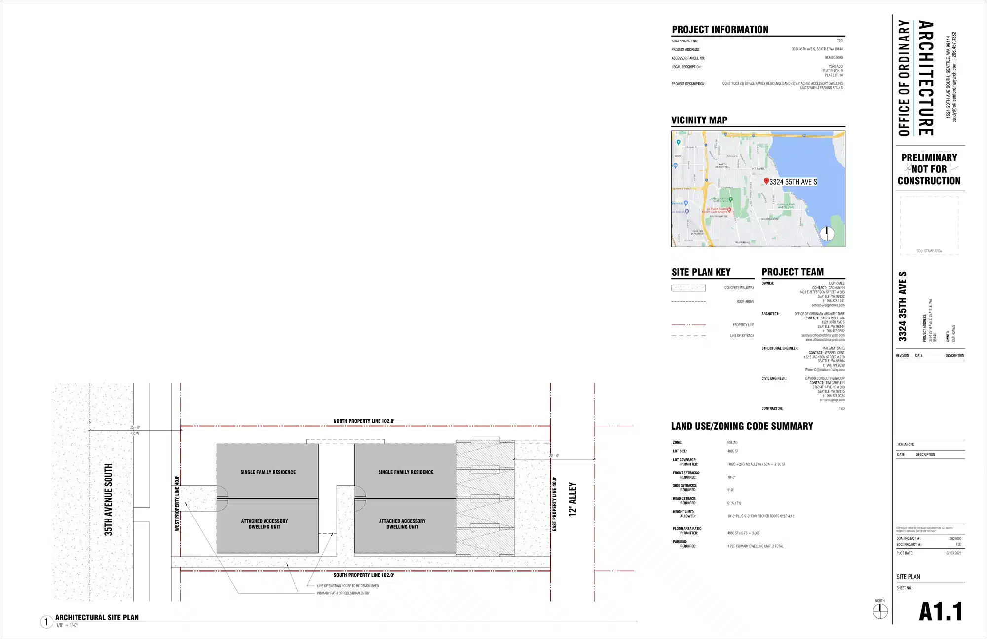 Site plan for 3326 35th Ave S