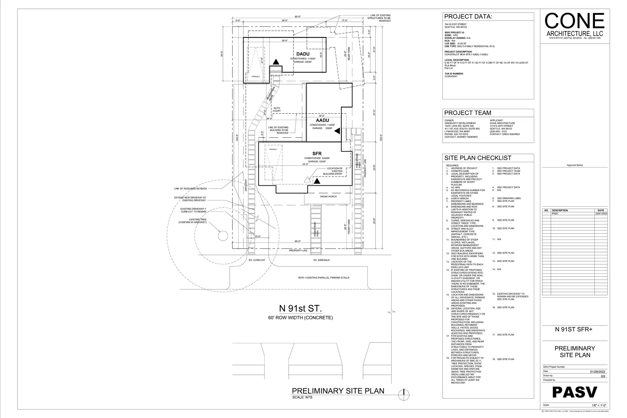 Site plan for 744 N 91st St
