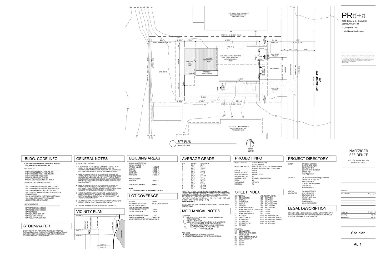 Site plan for 6521 Sycamore Ave NW