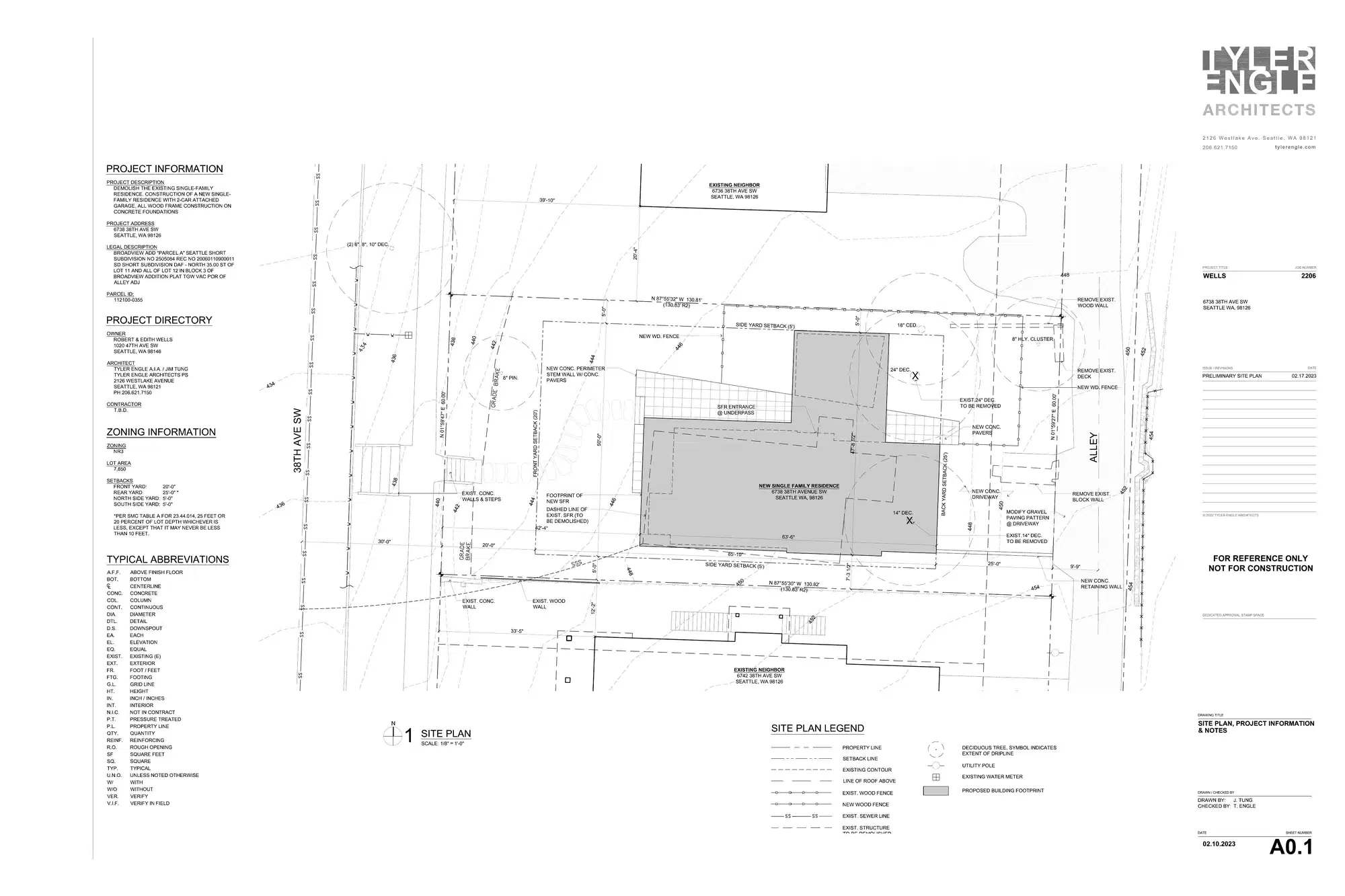 Site plan for 6738 38th Ave SW