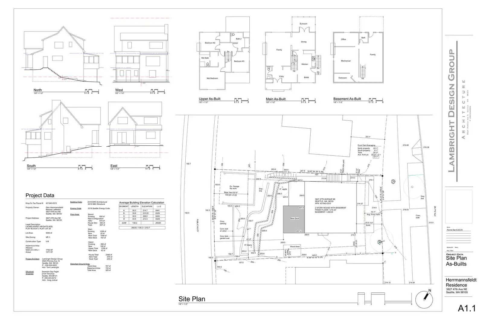 Site plan for 3827 B 47th Ave NE