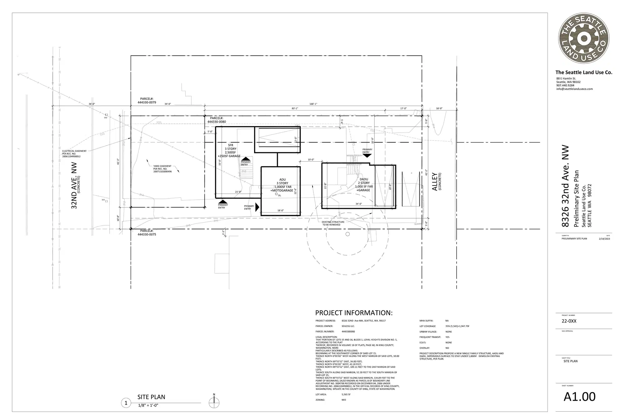 Site plan for 8326 32nd Ave NW