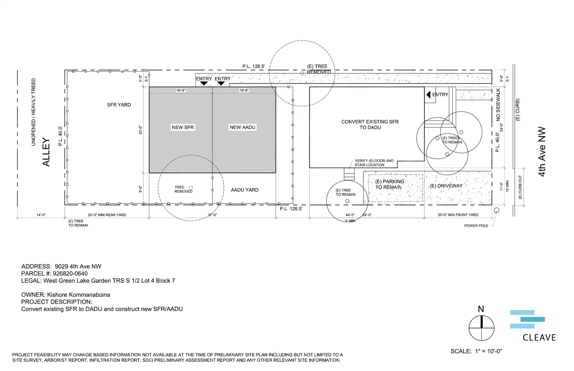 Site plan for 9031 4th Ave NW