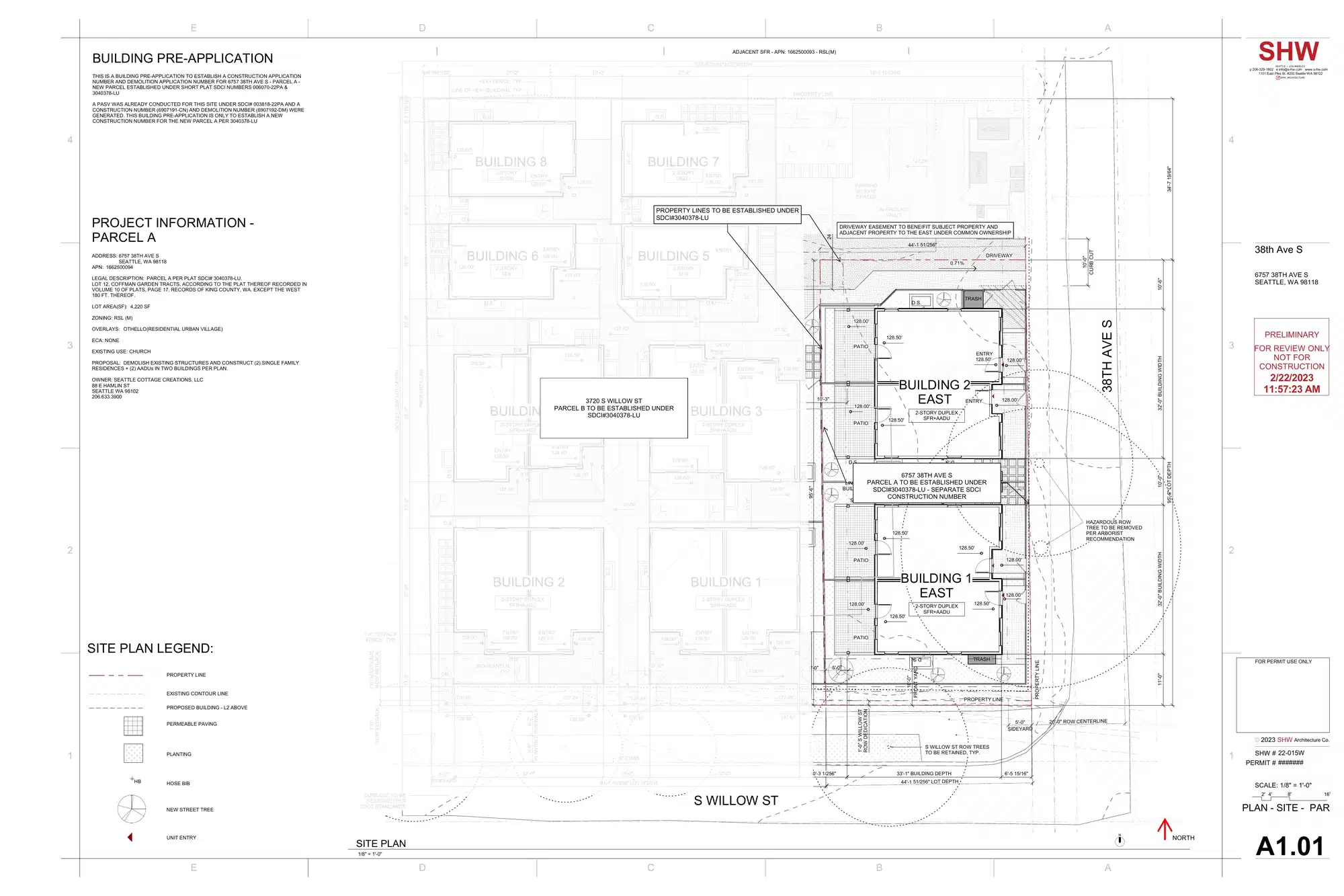 Site plan for 6757 38th Ave S