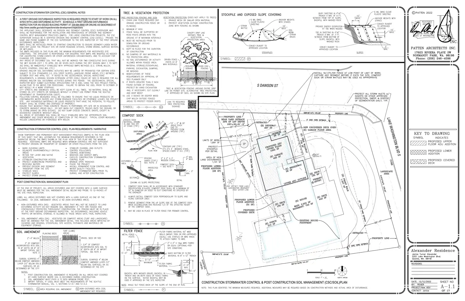 Site plan for 5201 Lake Washington Blvd S