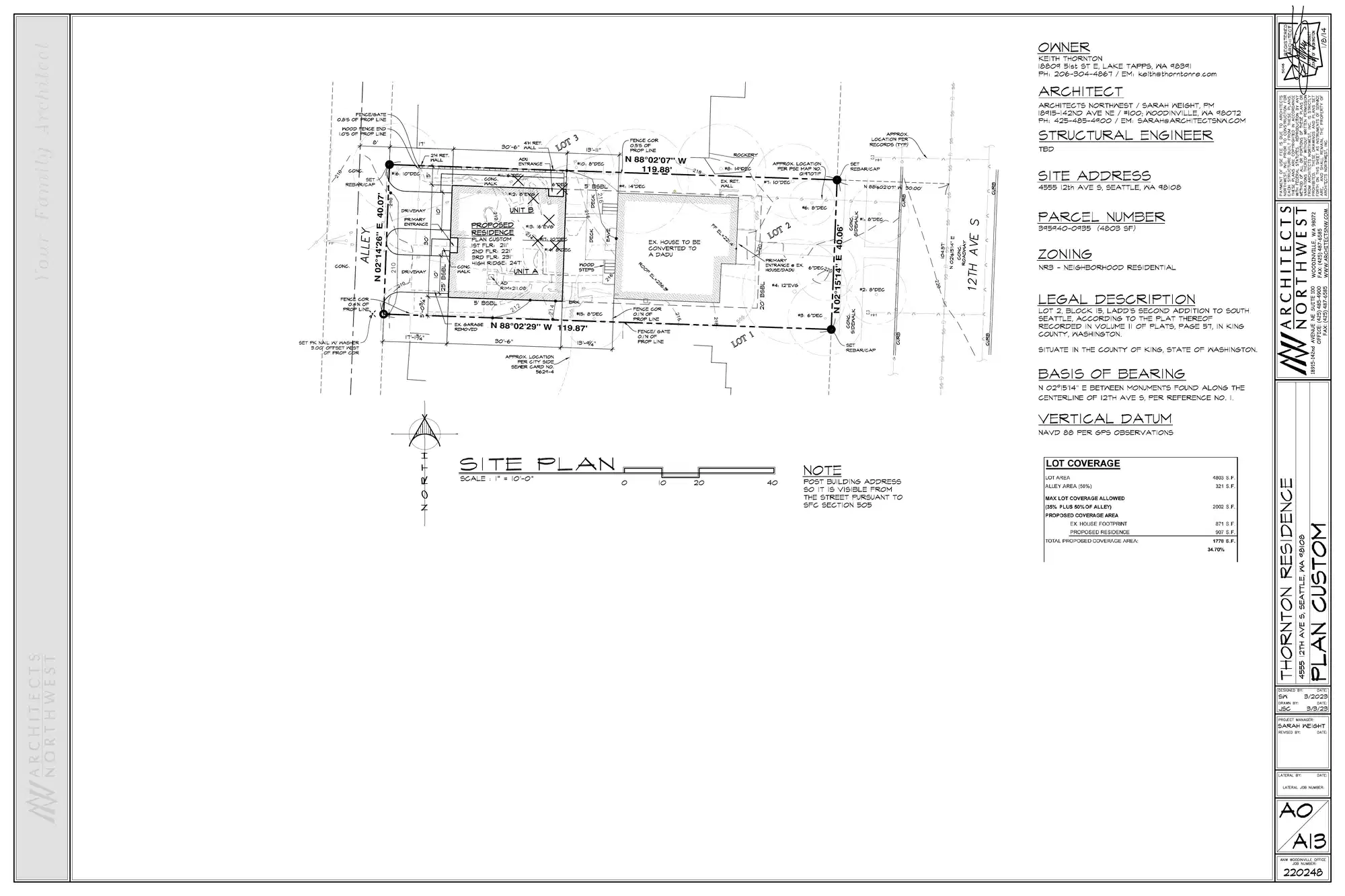 Site plan for 4557 12th Ave S