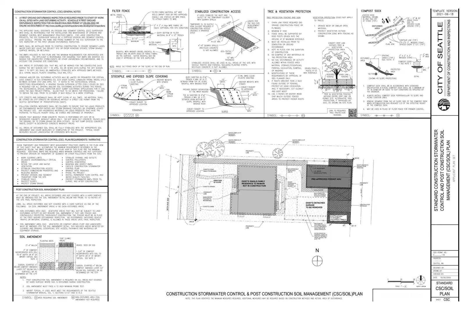 Site plan for 9224 36th Ave SW
