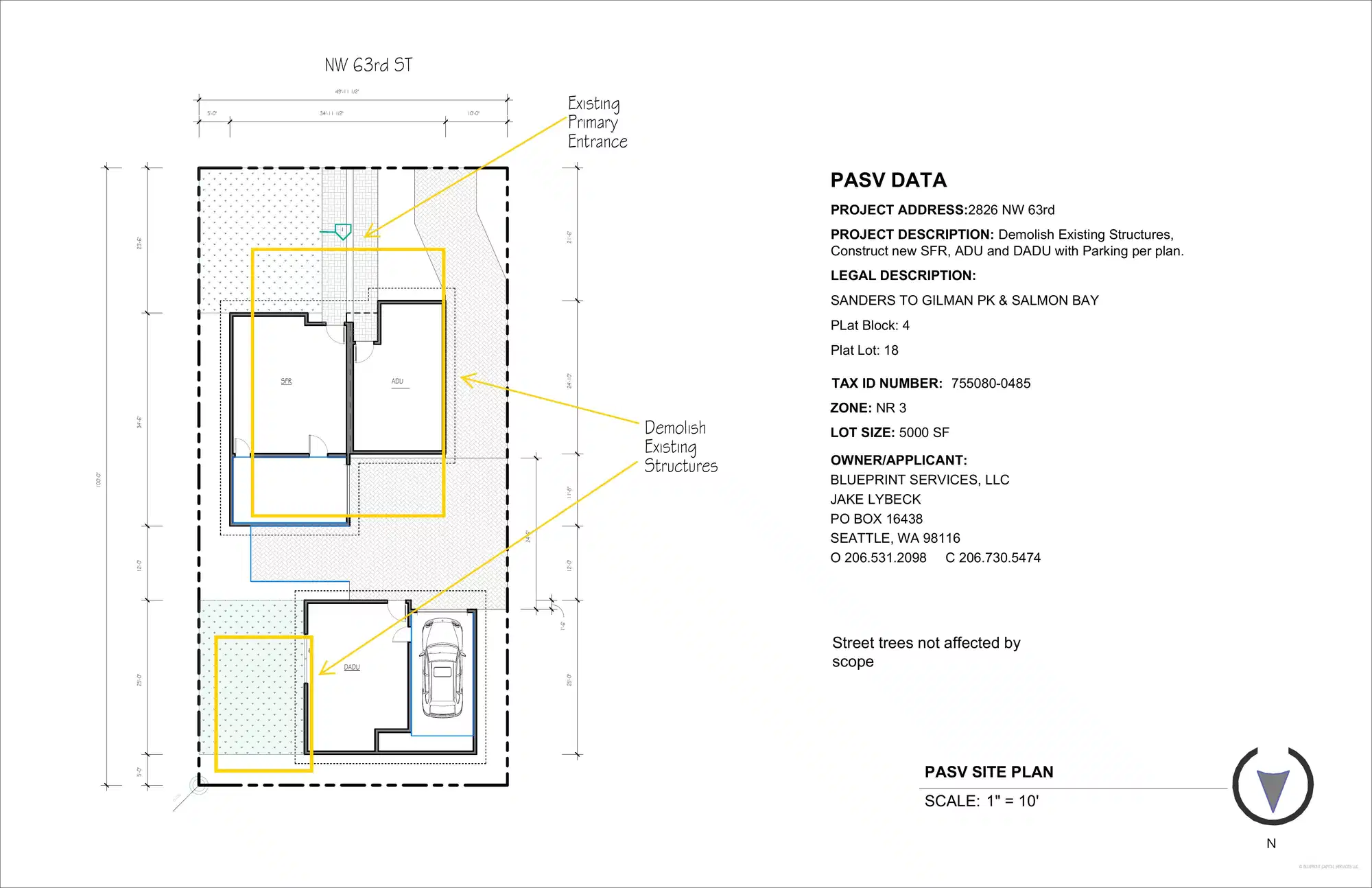 Site plan for 2826 NW 63rd St