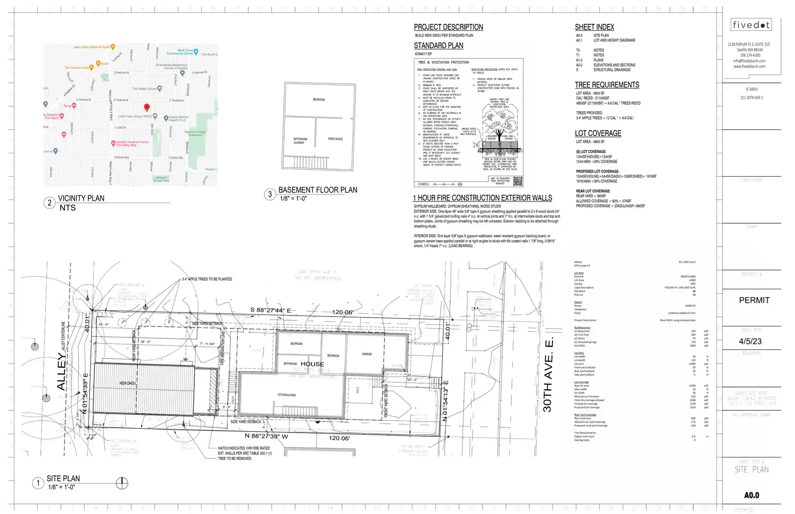 Site plan for 223 30th Ave E