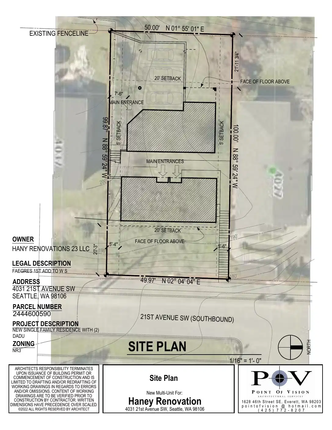 Site plan for 4031 21st Ave SW