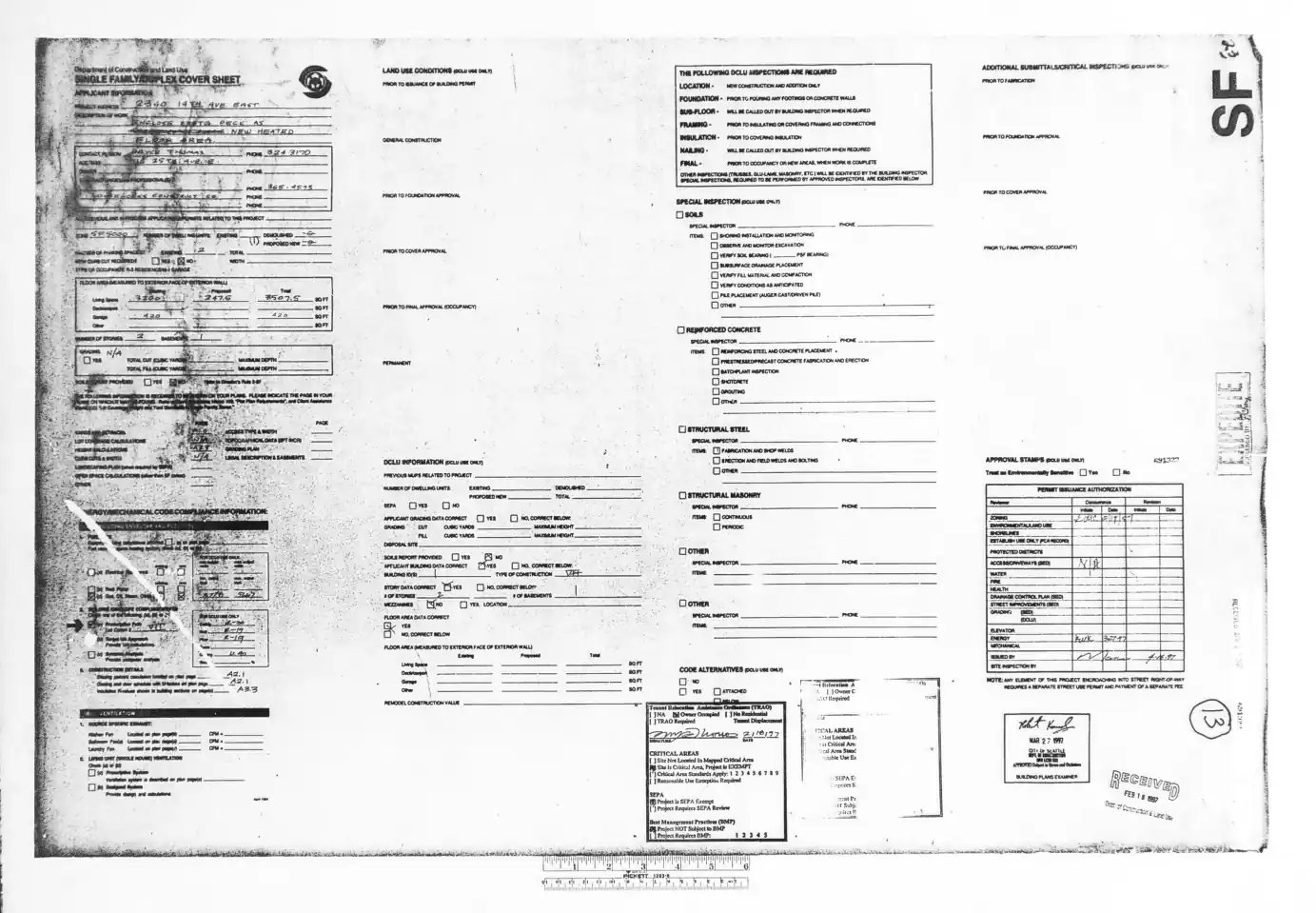 Site plan for 2340 14th Ave E