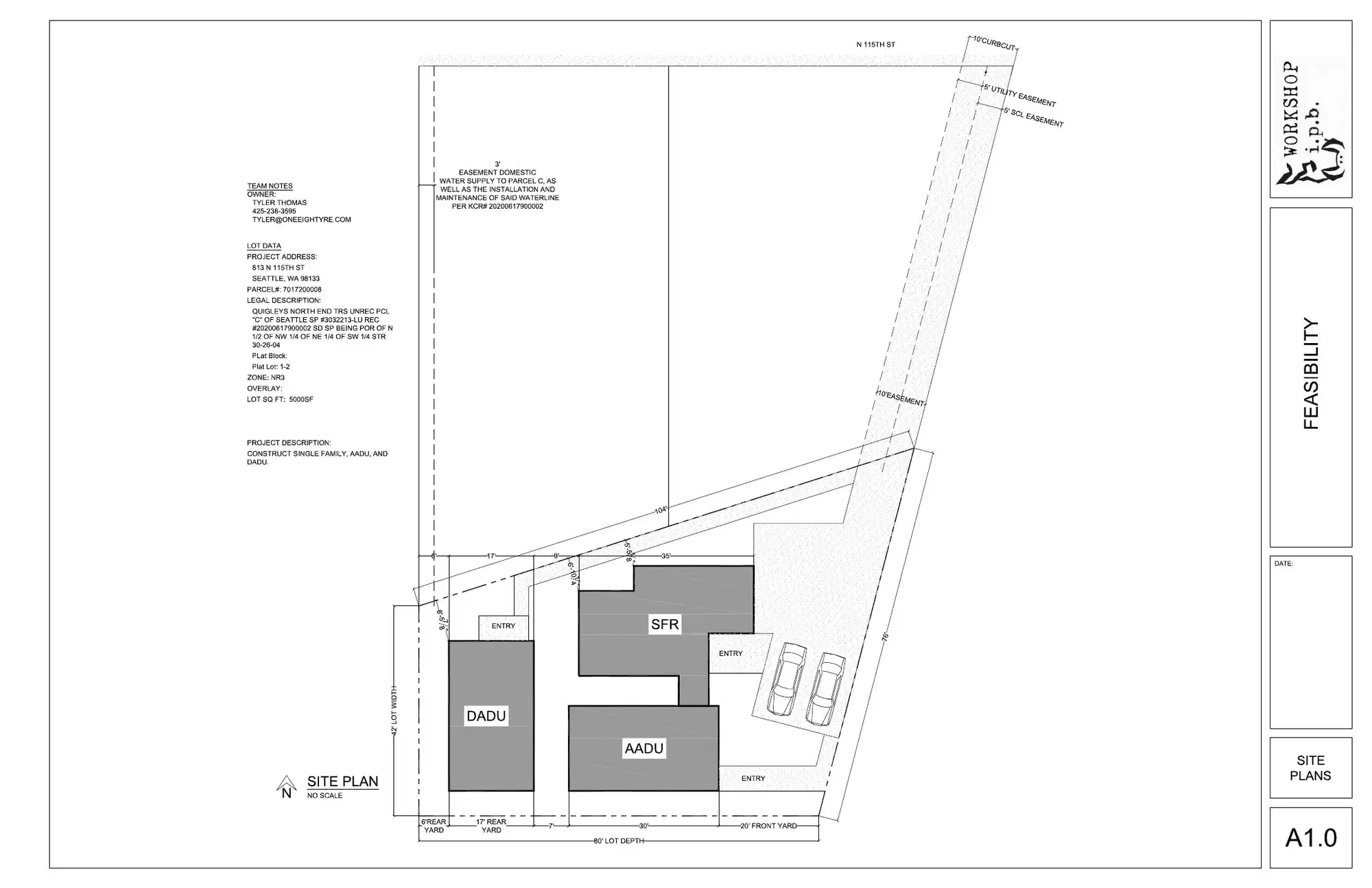 Site plan for 817 N 115th St