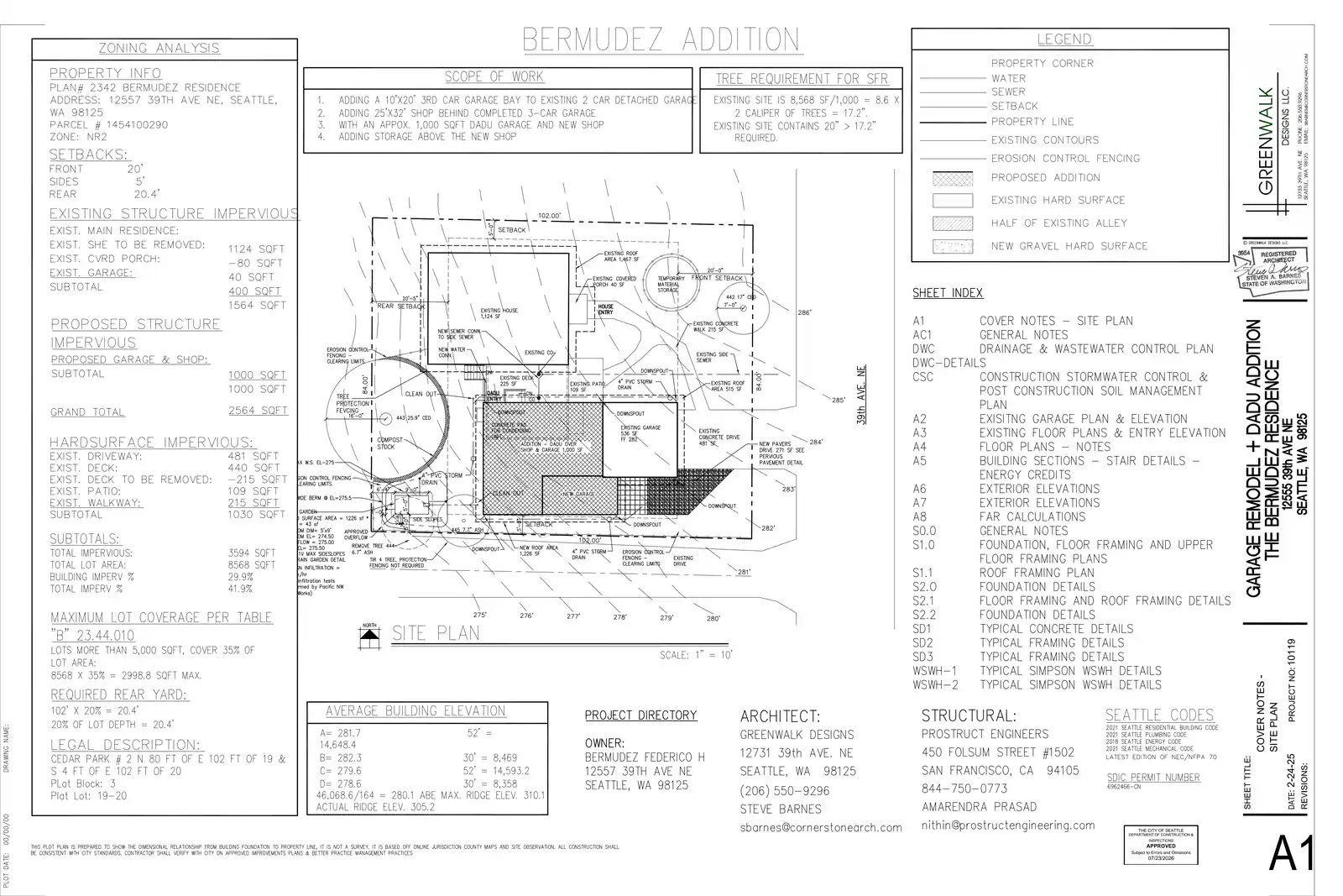 Site plan for 12555 39th Ave NE