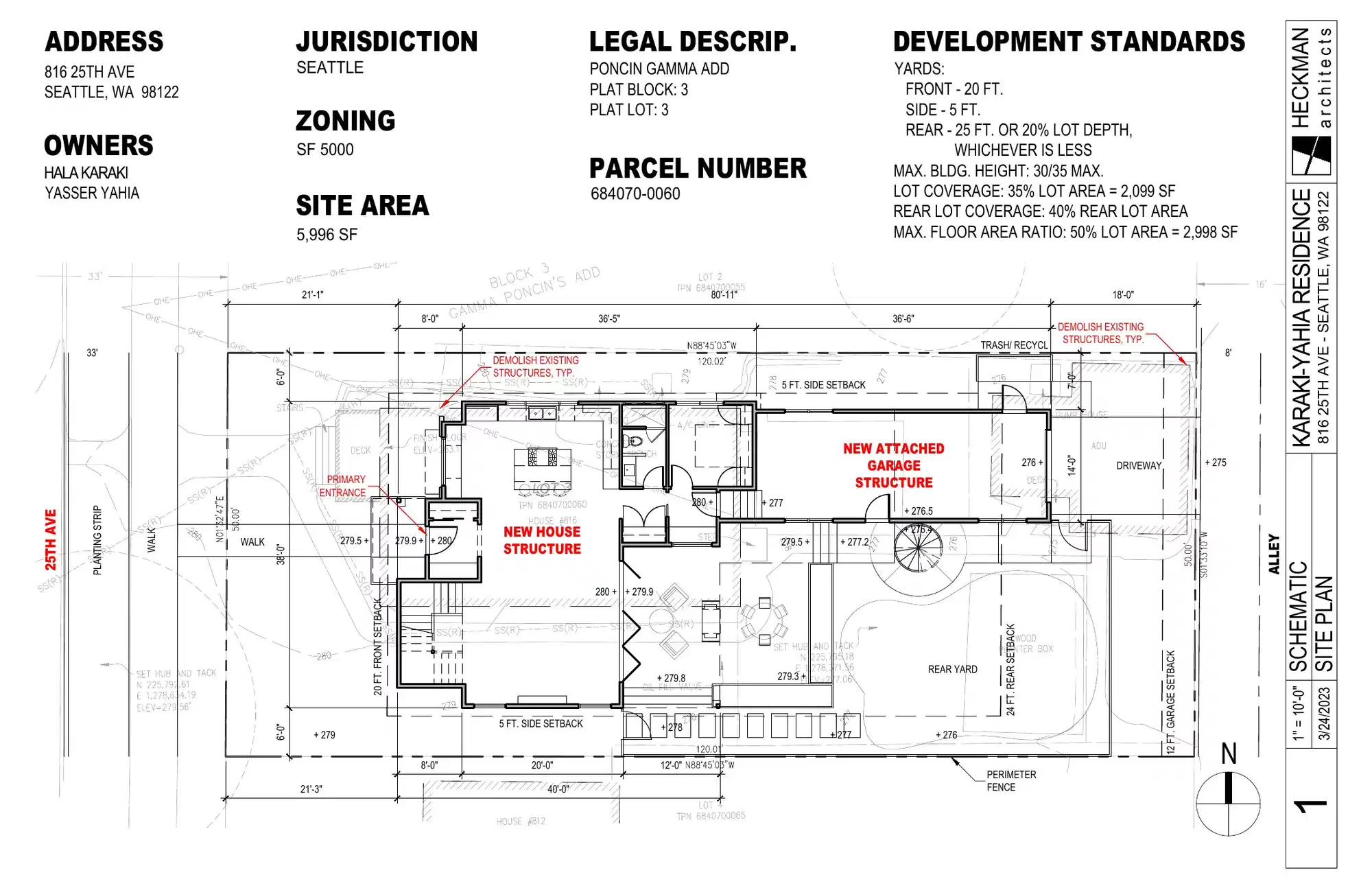 Site plan for 816 25th Ave