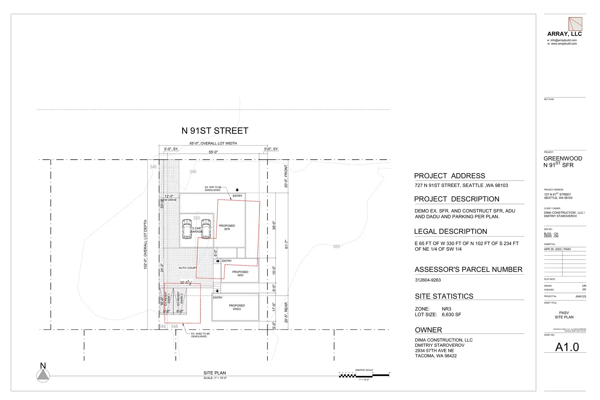 Site plan for 727 N 91st St