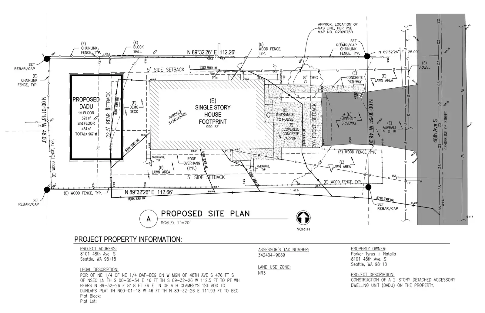 Site plan for 8103 48th Ave S
