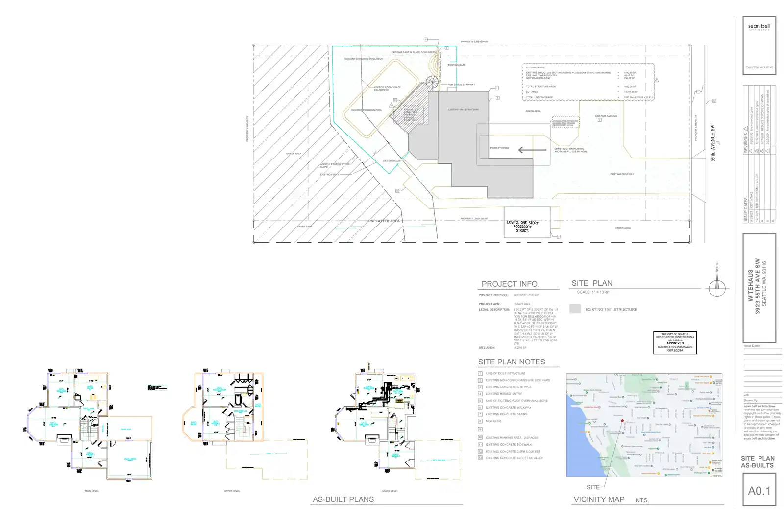 Site plan for 3923 55th Ave SW