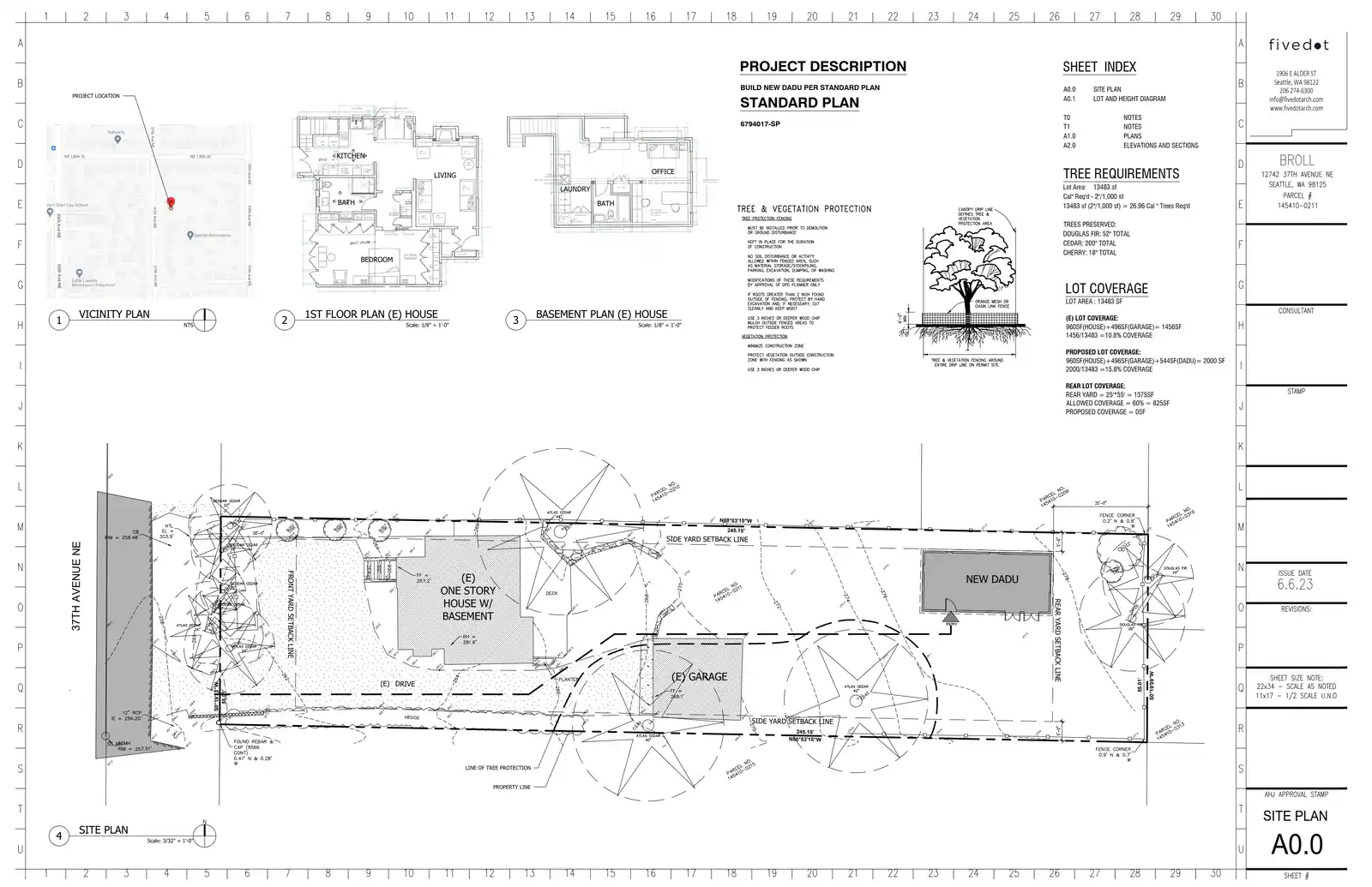 Site plan for 12740 37th Ave NE