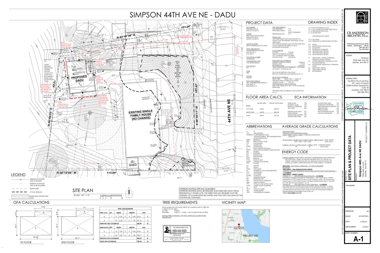 Site plan for 9557 44th Ave NE