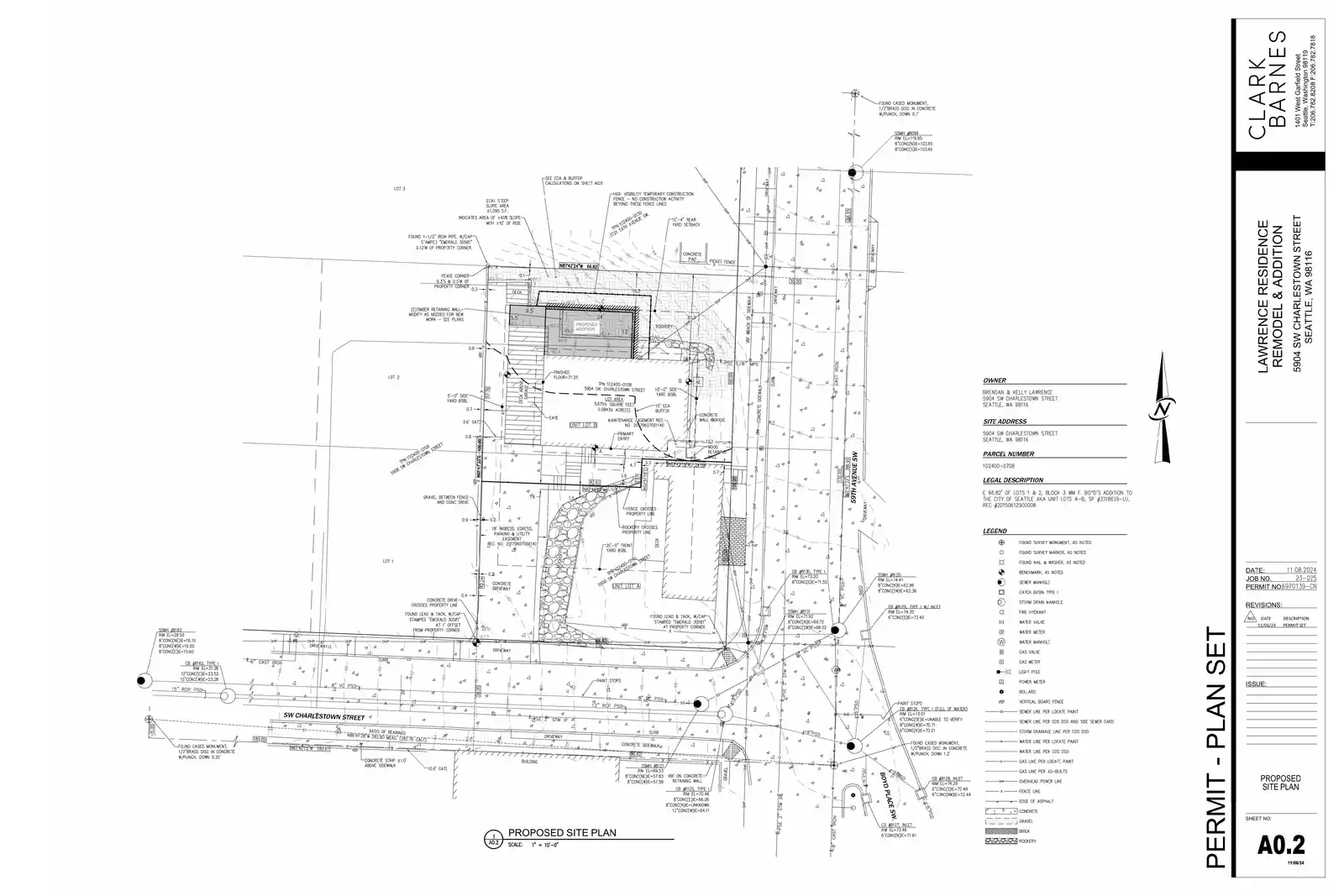 Site plan for 5904 SW Charlestown St