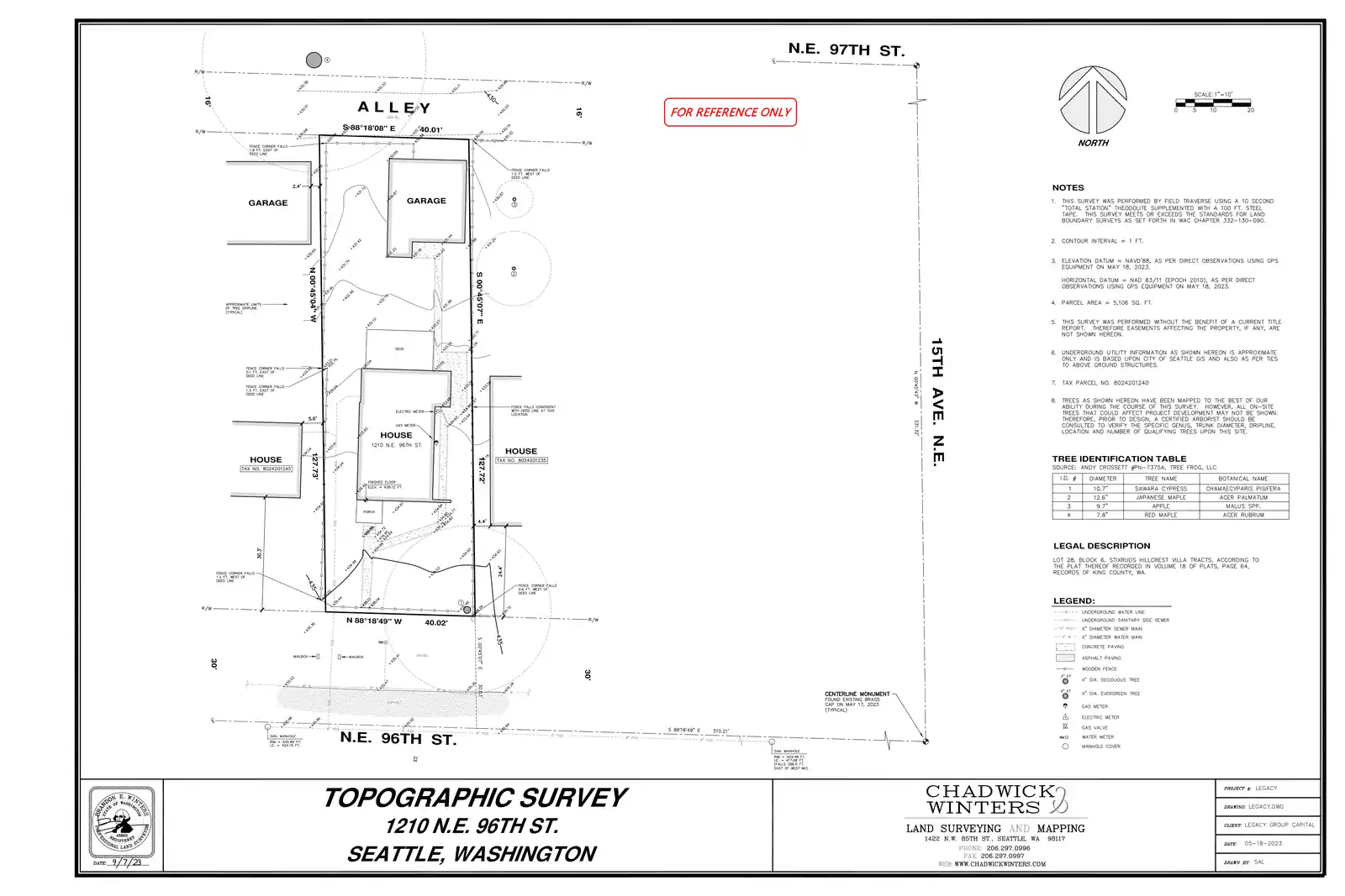 Site plan for 1210 NE 96th St