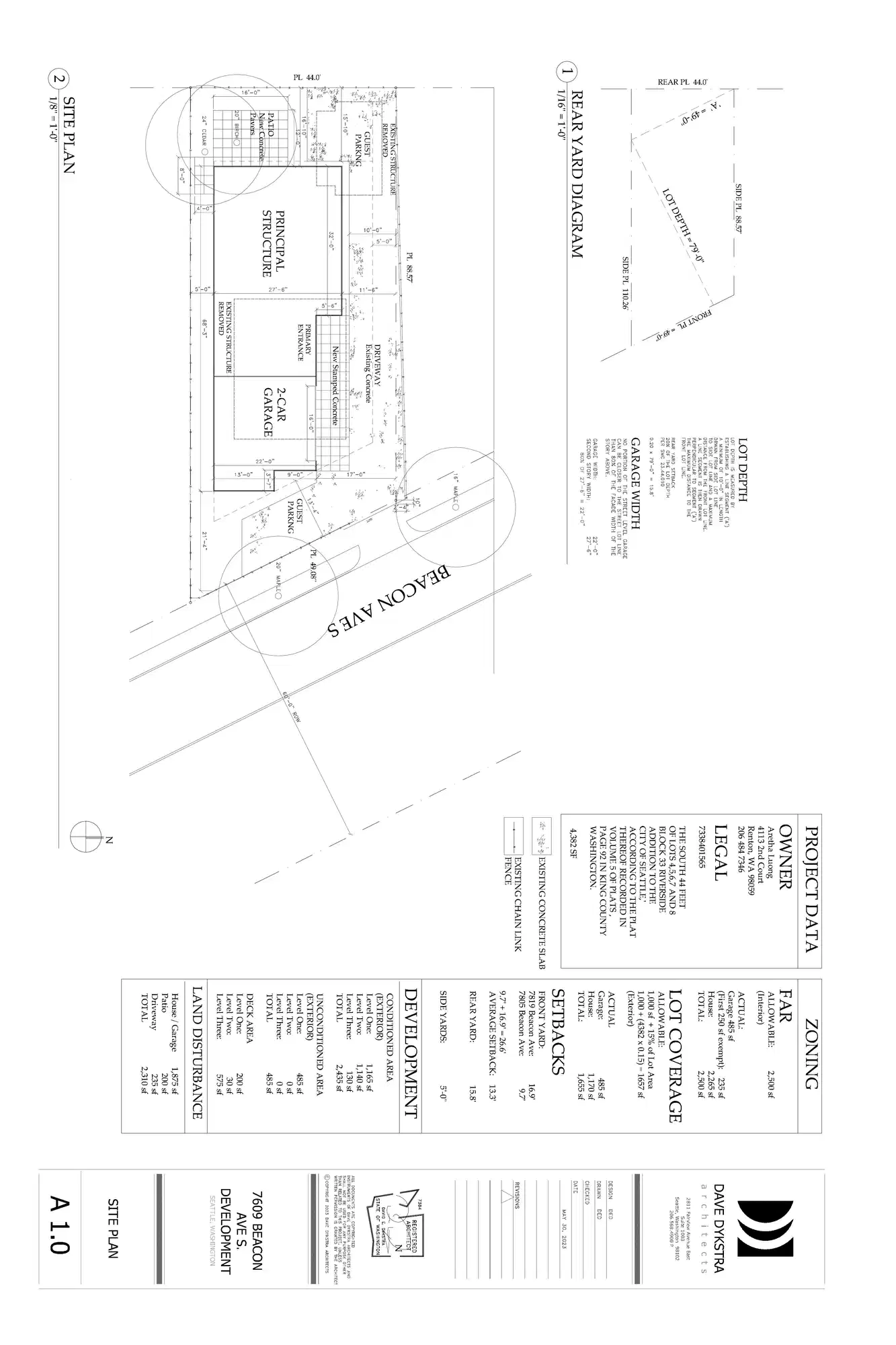 Site plan for 7609 Beacon Ave S