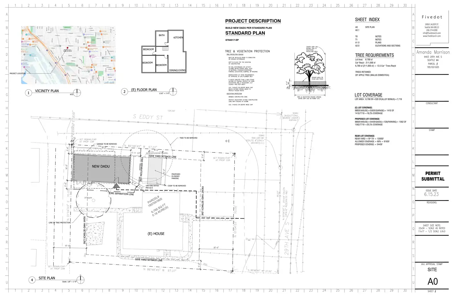 Site plan for 2815 S Eddy St