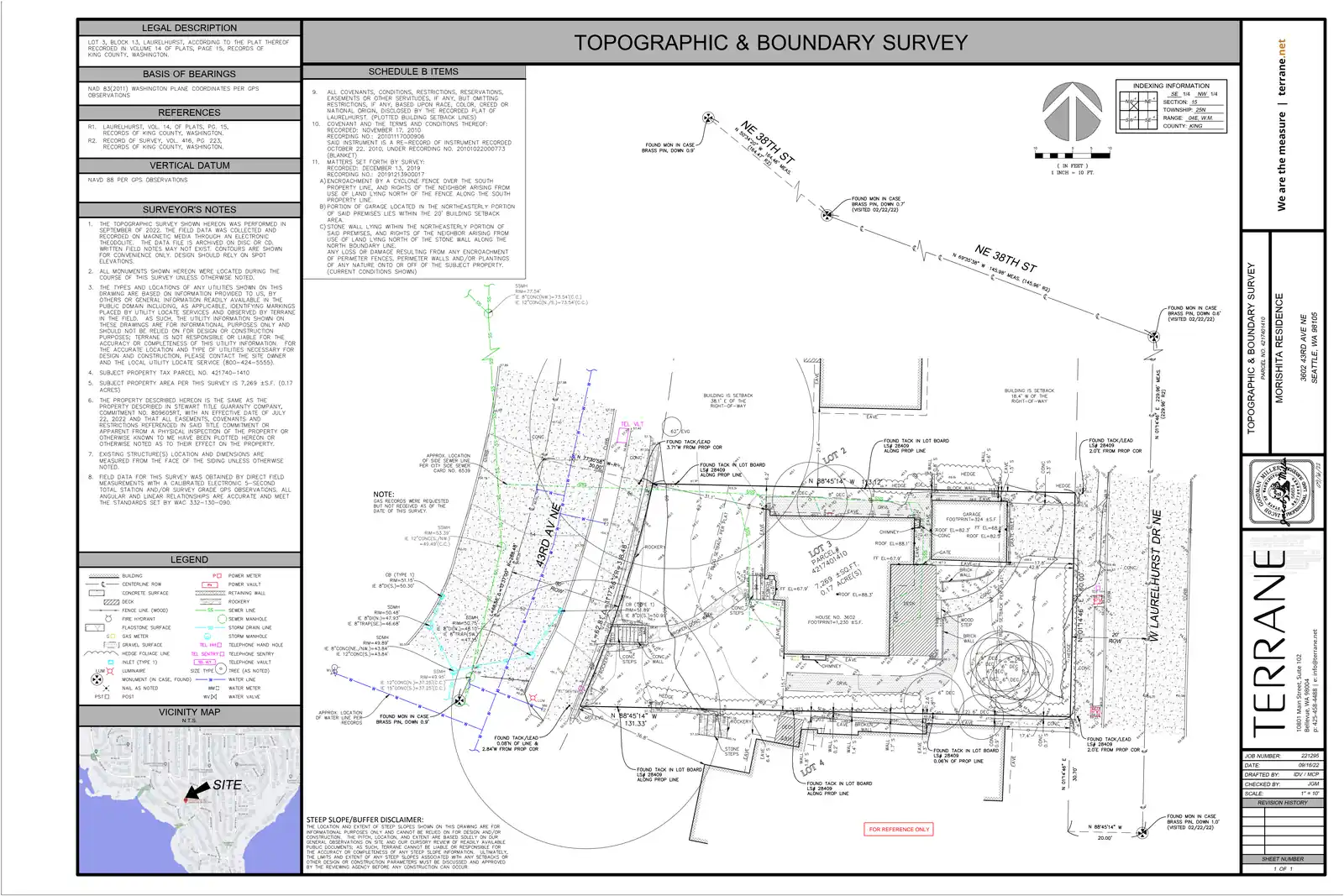 Site plan for 3602 43rd Ave NE
