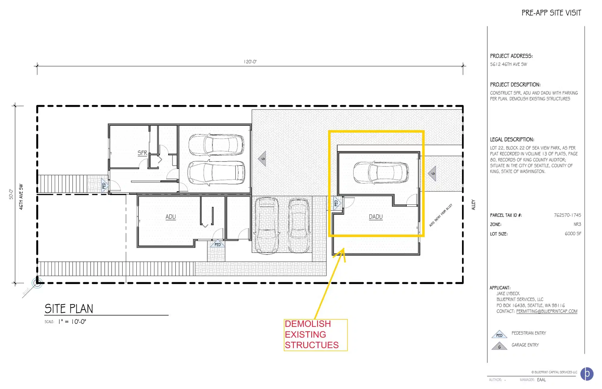 Site plan for 5612 46th Ave SW