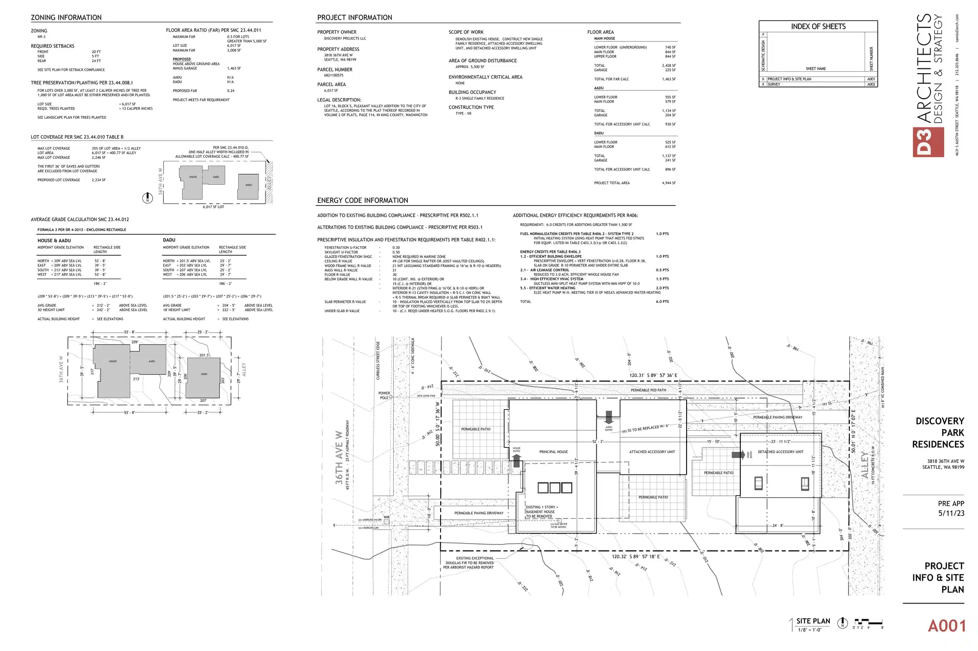 Site plan for 3816 36th Ave W