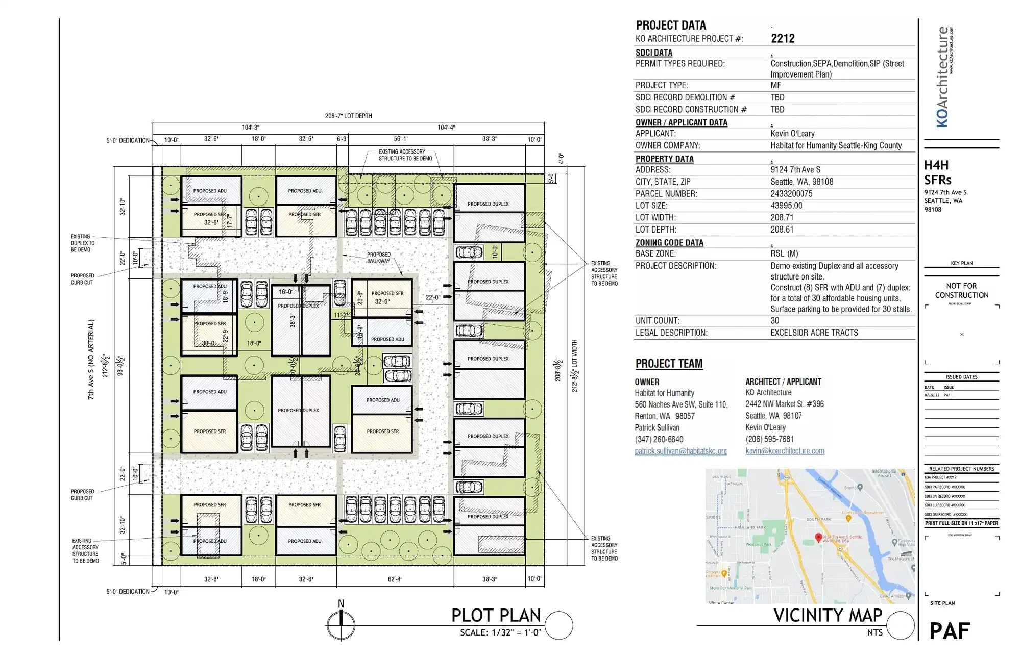 Site plan for 9130 B 7th Ave S