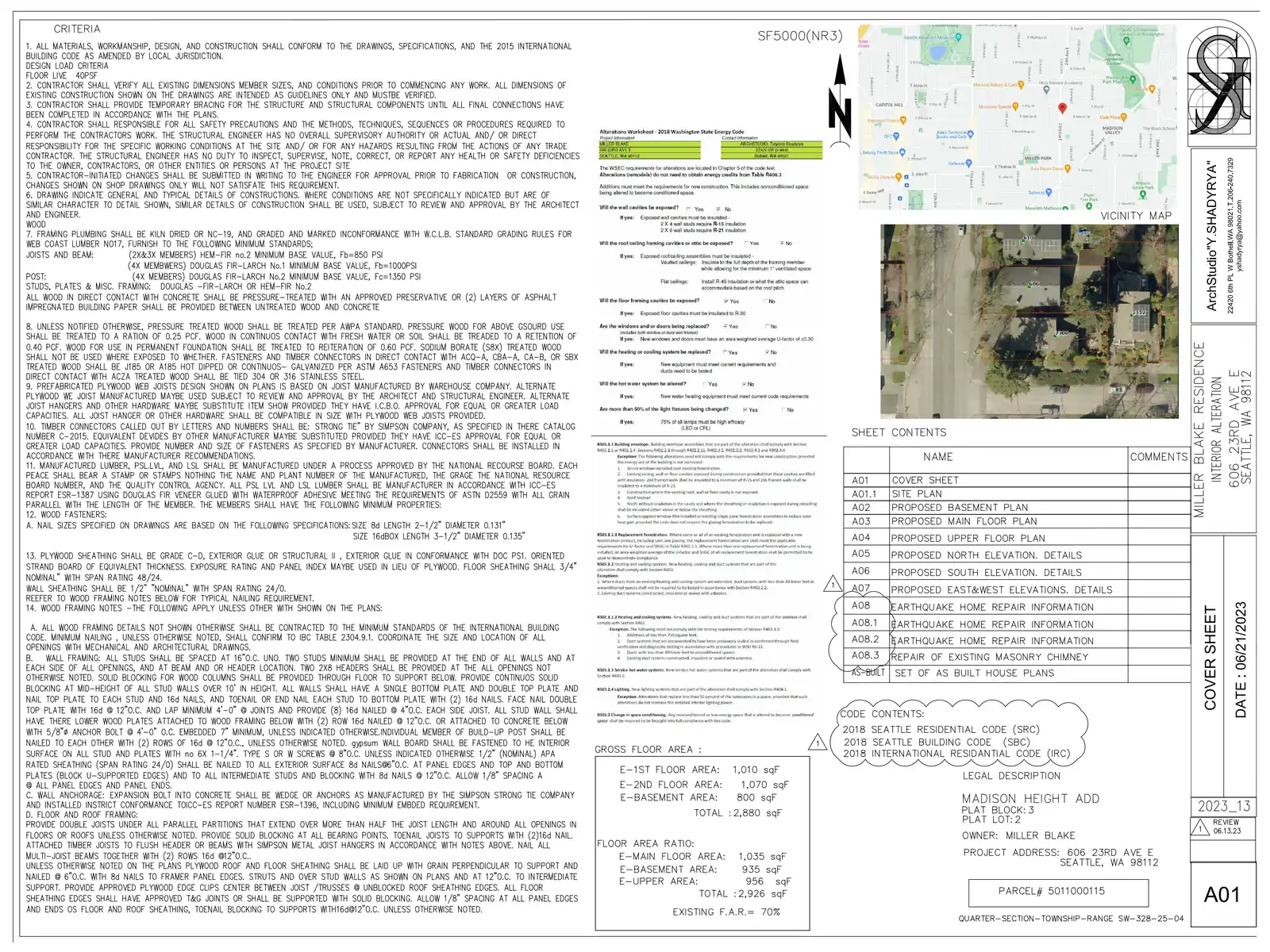Site plan for 606 23rd Ave E