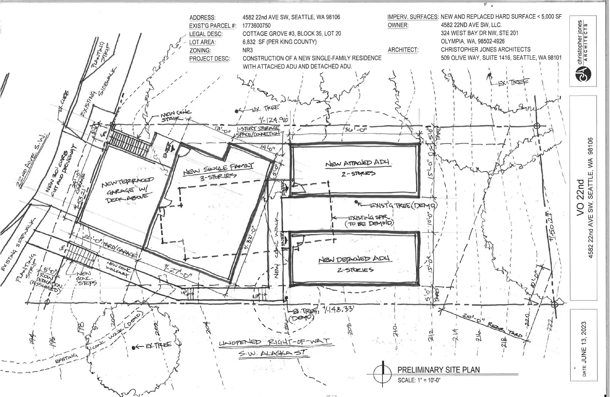 Site plan for 4584 22nd Ave SW