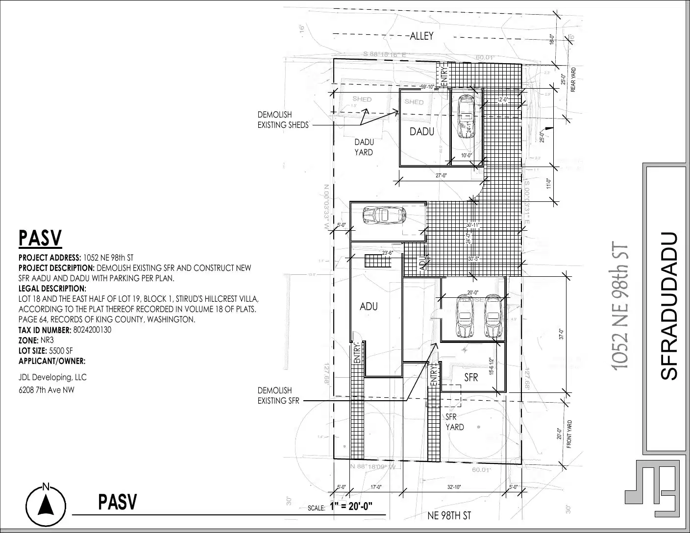 Site plan for 1052 NE 98th St