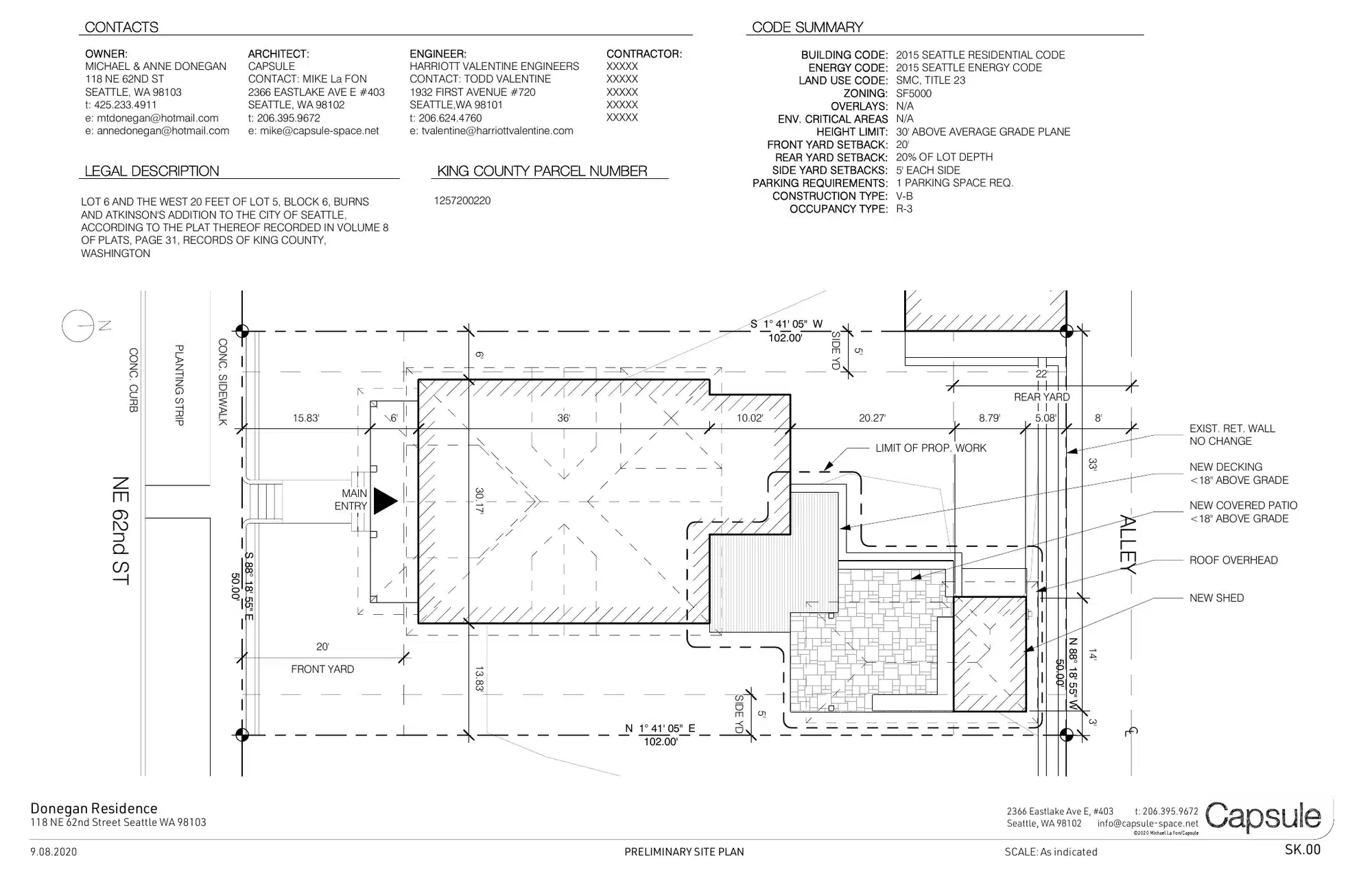 Site plan for 118 NE 62nd St