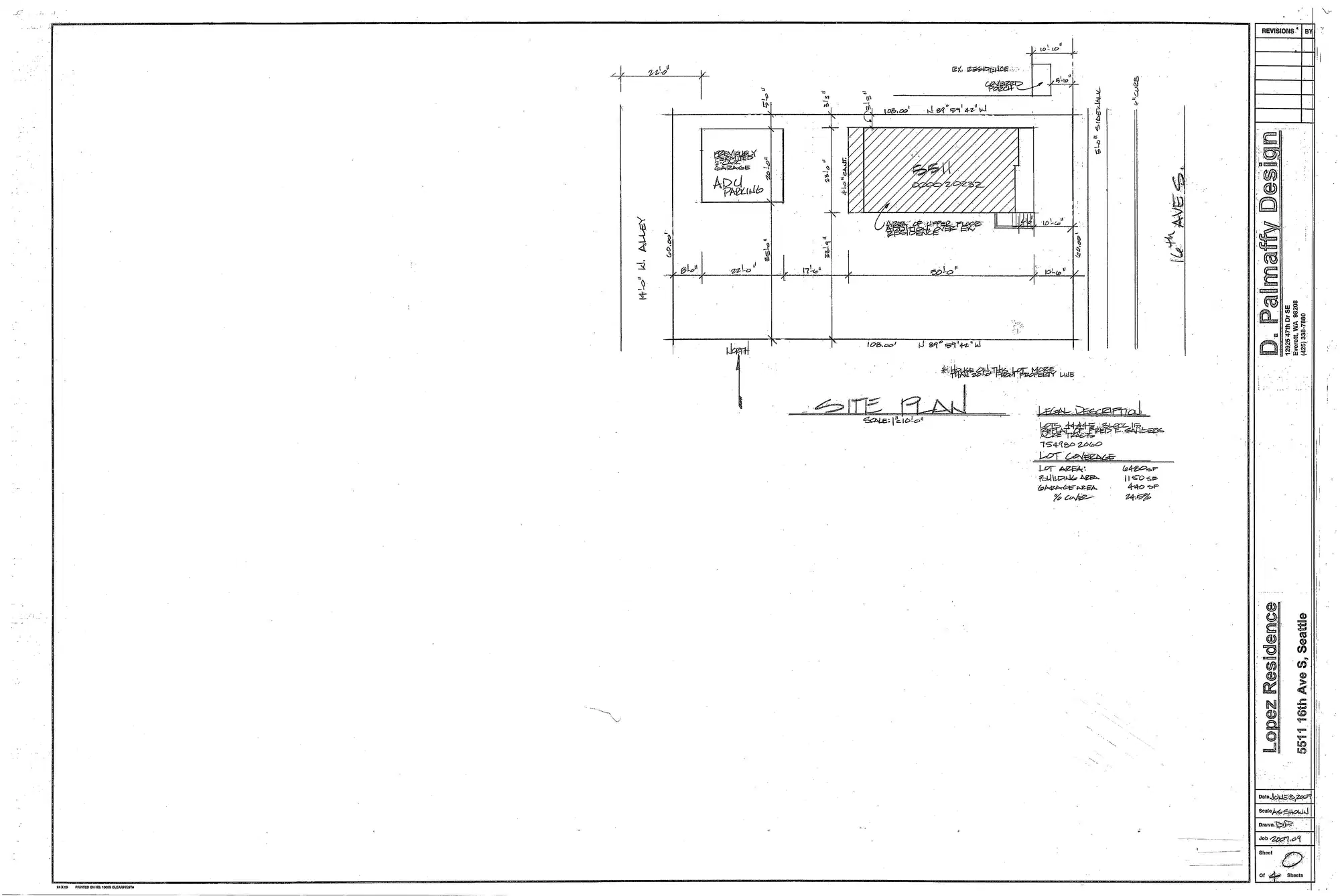 Site plan for 5511 16th Ave S