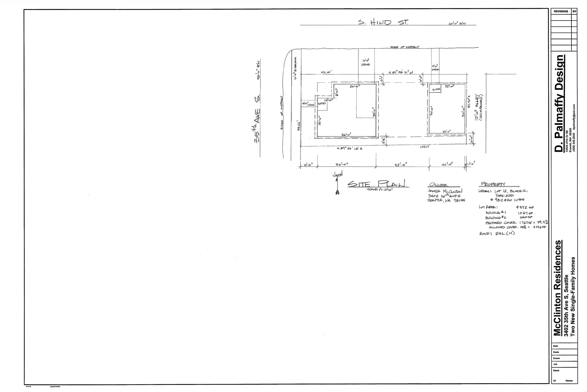 Site plan for 3505 S Hinds St