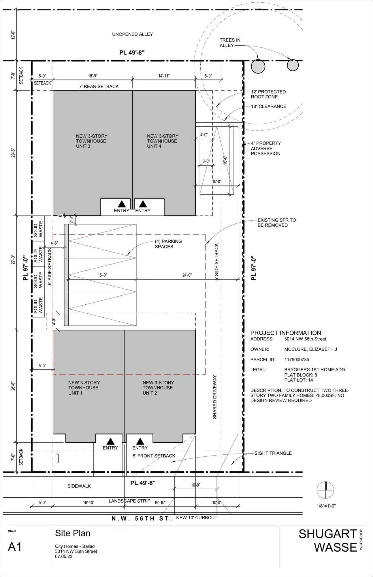 Site plan for 3014 NW 56th St