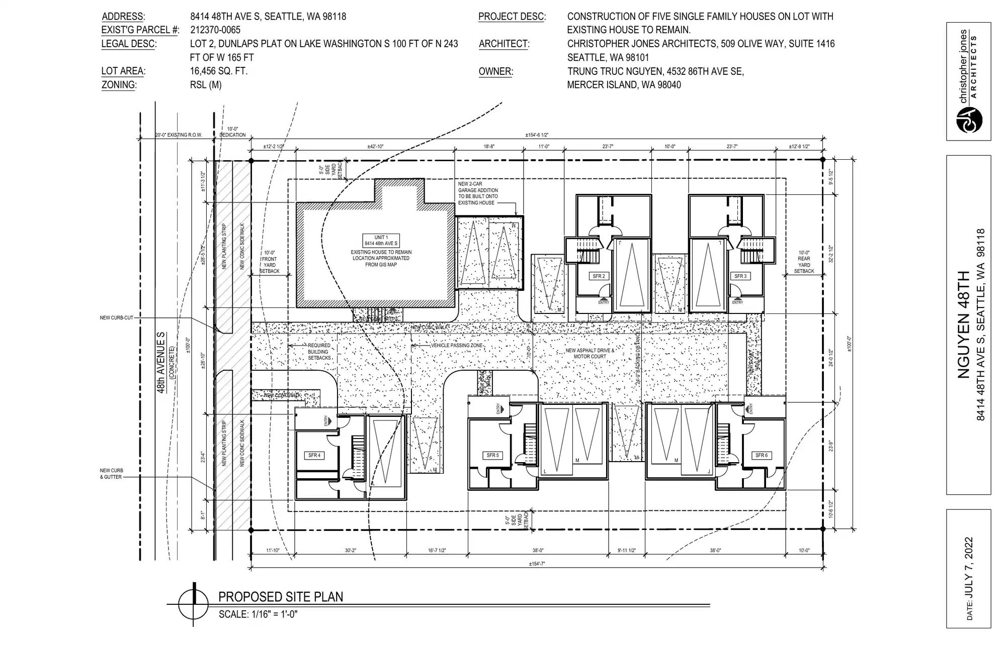 Site plan for 8418 48th Ave S