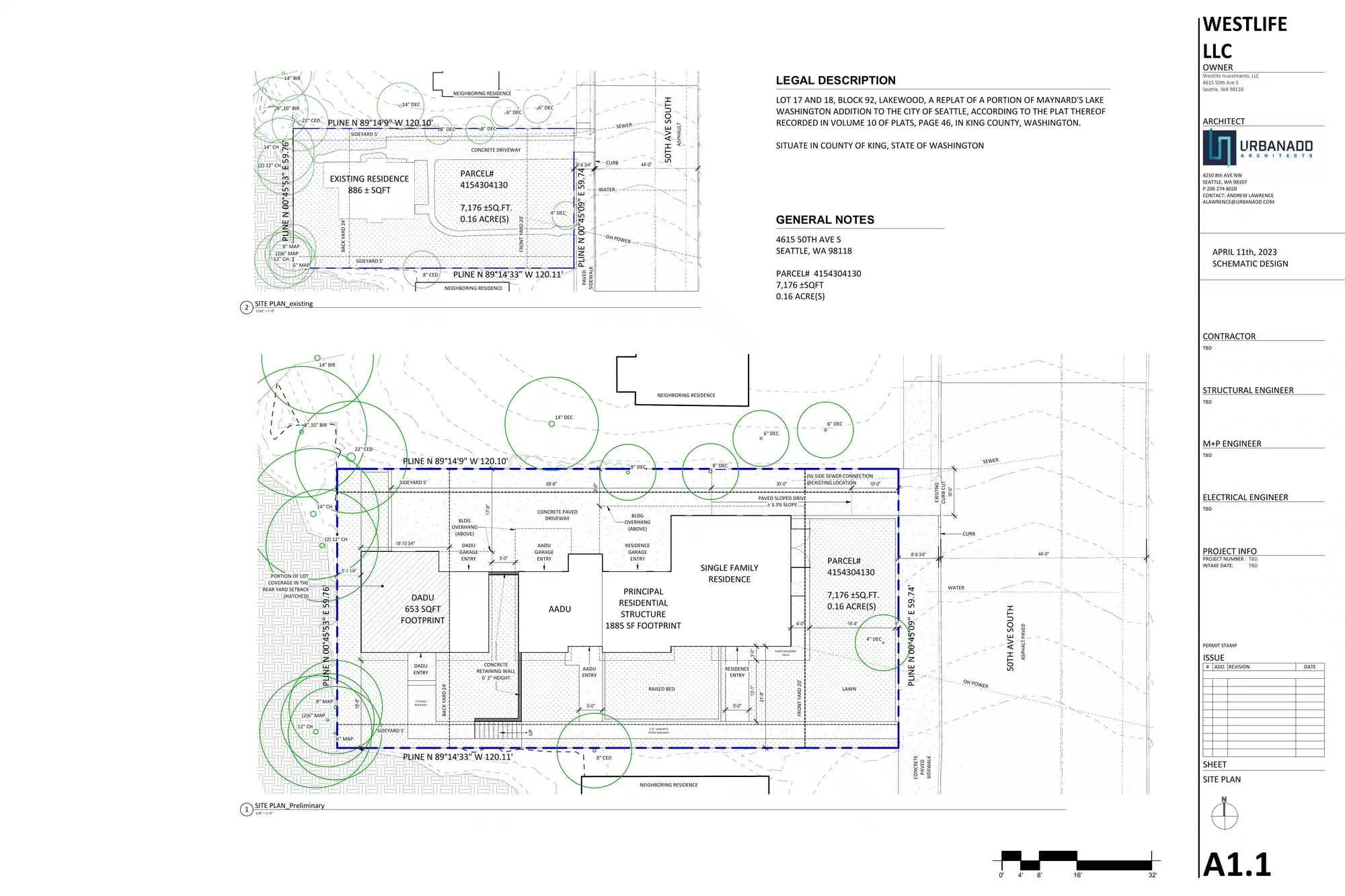 Site plan for 4617 50th Ave S