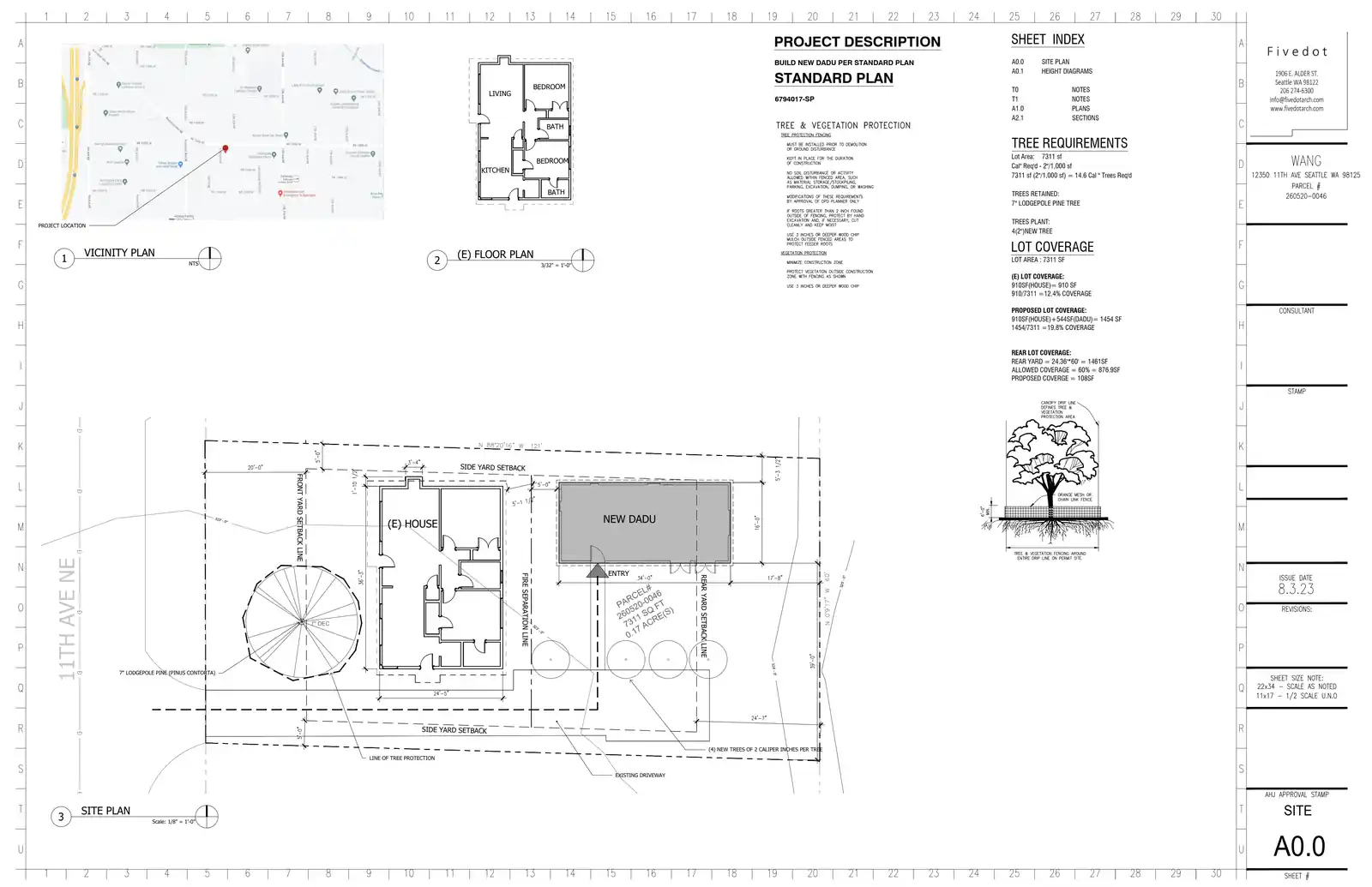 Site plan for 12348 11th Ave NE