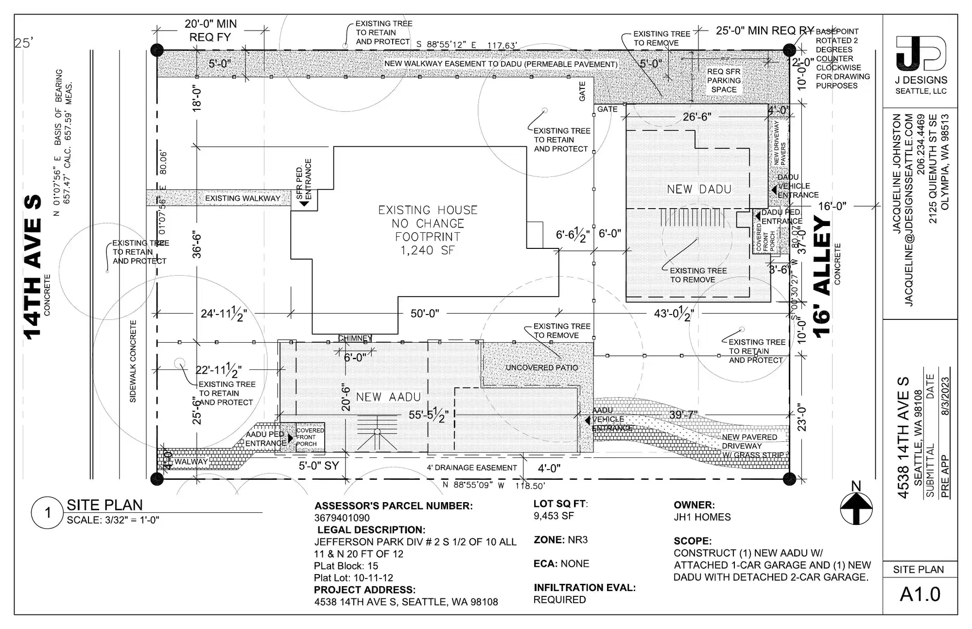 Site plan for 4538 14th Ave S