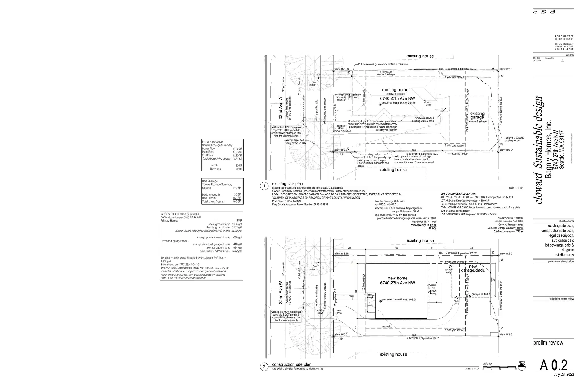 Site plan for 6740 27th Ave NW